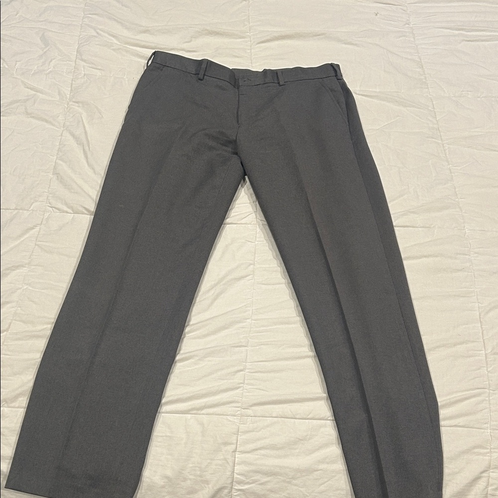 Men's Gray Dress Pants-VanHeusen
